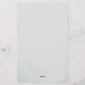 バジェットユーカリ緑カップル赤ちゃんシャワー 便箋 (裏面)