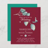 バジェットユーカリ葉グリーズ結婚式 (正面/裏面)