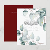 バジェットユーカリ葉グリーズ結婚式 (正面/裏面)