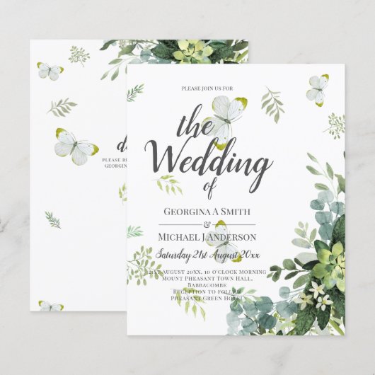 バジェットユーカリ葉グリーンリーズ・エメ結婚ラルド (正面/裏面)