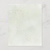 バジェットユーカリ葉スブライダルルンチョン招待状 (裏面)