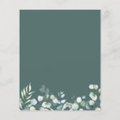 バジェットユーカリ葉パインシャワー招待状 (裏面)