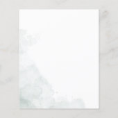 バジェットユーカリ葉ブライダルシャワー招待 (裏面)