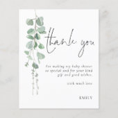 バジェットユーカリ赤ちゃんシャワーパーティーありがとう (正面)