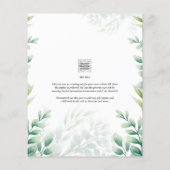 バジェットユーカリ赤ちゃんシャワーQRコード招待状 チラシ (裏面)