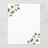 バジェットユーカリ金ゴールドクロスバプテスマ招待状 チラシ (裏面)