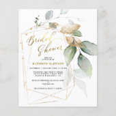 バジェットユーカリ金ゴールドグリーンブライダルシャワー (正面)