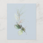 バジェットユーカリ金ゴールドダスティブルーブライダルシャワー (裏面)