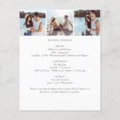 バジェットユーカリ金ゴールド写真結婚式招待状 (裏面)