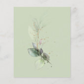 バジェットユーカリ金ゴールド書道ブライダルシャワー (裏面)