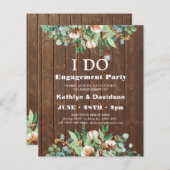 バジェットユーカリ4フォト婚約招待状 (正面/裏面)