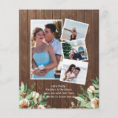 バジェットユーカリ4フォト婚約招待状 (裏面)