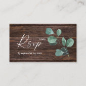 バジェットユーカリ&ウッドグリーナリー2SM食事RSVP エンクロージャーカード (正面)