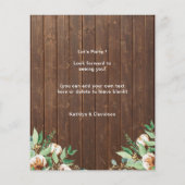 バジェットユーカリIド婚約パーティ招待状 (裏面)