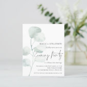 バジェットユーカリQR結婚の夕べパーティー招待状 (スタンド正面)