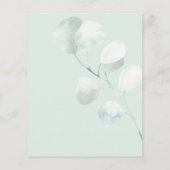 バジェットユーカリQR結婚の夕べパーティー招待状 (裏面)