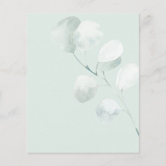 バジェットユーカリQR結婚の夕べパーティー招待状 (裏面)