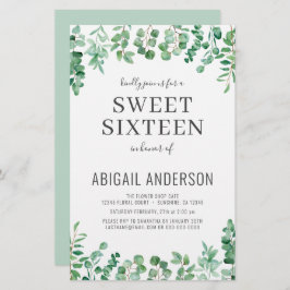 バジェットユーカリSweet sixteenパーティの招待状