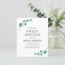 バジェットユーカリSweet sixteenパーティの招待状