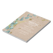 バジェットユ素朴ーカリプトゥスクラフトブライダルシャワー ノートパッド (回転)