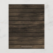 バジェットライトサンフラワーズブライダルシャワー招待 (裏面)