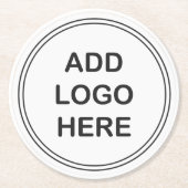 バジェットラウンドビジネスロゴコースター ラウンドペーパーコースター (正面)
