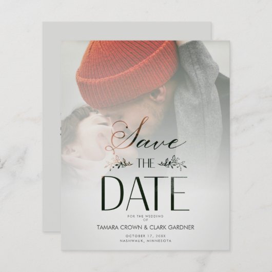 バジェットラグジュモダンアリー透結婚明化写真 (正面/裏面)