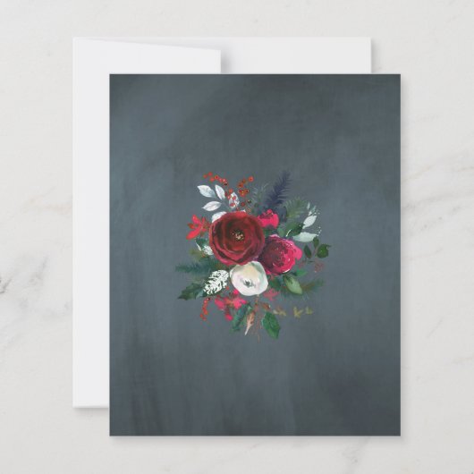 バジェットラスティッククリスマスオープンハウス招待状 (裏面)