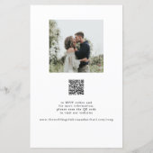 バジェットラスティックフォトQR RSVP結婚式招待状 (裏面)