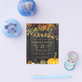 バジェットラスティック秋婚約パーティ招待 チラシ (シングル)