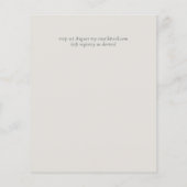 バジェットラスティブロンズリーフ結婚式招待状 (裏面)