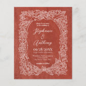 バジェットラストテラコッタフローラ結婚式招待状 (正面)
