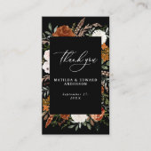 バジェットラストブラックシック結婚フローラの感謝していユーザ エンクロージャーカード (正面)