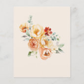 バジェットラストベージュロマンチックフローラブライダルシャワー (裏面)