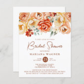 バジェットラストベージュロマンチックフローラブライダルシャワー (正面/裏面)