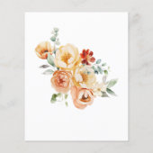 バジェットラストベージュロマンチックフローラブライダルシャワー (裏面)