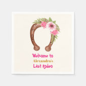 バジェットラストロデオ女性のカーボーイブライダルシャワー スタンダードカクテルナプキン (正面)