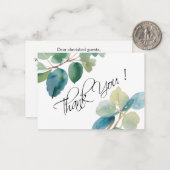 バジェットラッシュユーカリプトゥスグリーンリーサンキューバッド ノートカード (正面/裏面インサイチュ)