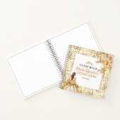 バジェットラディアント金ゴールドフローラキンセアニェラゲストブック ノートブック (内部)