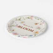 バジェットラブは開花花ブライダルシャワー ペーパープレート (アングル)