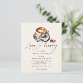 バジェットラブイズブルーイングコーヒーブライダルシャワー招待状 (スタンド正面)