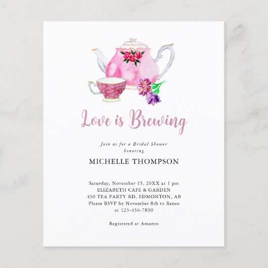 バジェットラブイズブルーイングブライダルシャワーティーパーティー (正面)