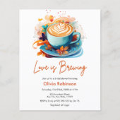 バジェットラブイズブルーイングブライダルシャワー招待状 (正面)