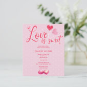 バジェットラブズスイートピンクブライダルシャワー招待状 (スタンド正面)