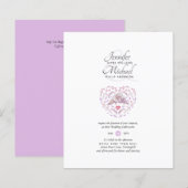 バジェットラブバードの結婚式の誘い (正面/裏面)