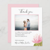 バジェットラブリーピンク緑の花感謝してい写真you (正面/裏面)