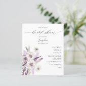 バジェットラベンダーパープルフローラブライダルシャワー (スタンド正面)