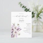 バジェットラベンダーパープルフローラブライダルブランチ (スタンド正面)