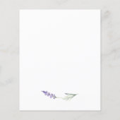 バジェットラベンダーブライダルシャワー招待 (裏面)