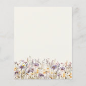 バジェットラベンダーベージュワイルドフラワーズブライダルシャワー (裏面)